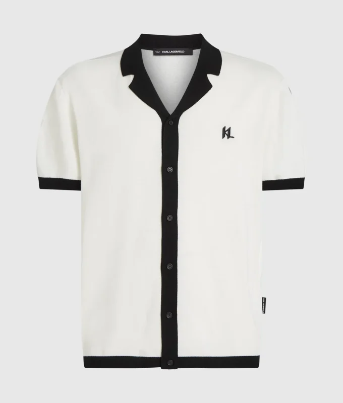 Pletené polo tričko s monogramem