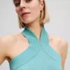 PLETENÝ TOP S VÝSTŘIHEM HALTER