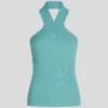 PLETENÝ TOP S VÝSTŘIHEM HALTER