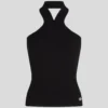 PLETENÝ TOP S VÝSTŘIHEM HALTER