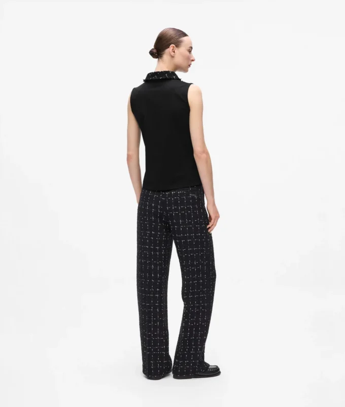 Polo tričko s detaily z bouclé Polo tričko s detaily z bouclé