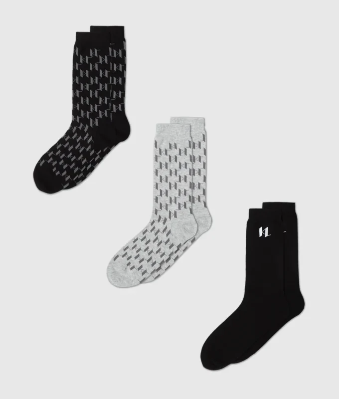 Ponožky s monogramem – 3 páry Ponožky s monogramem – 3 páry