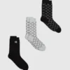 Ponožky s monogramem – 3 páry Ponožky s monogramem – 3 páry