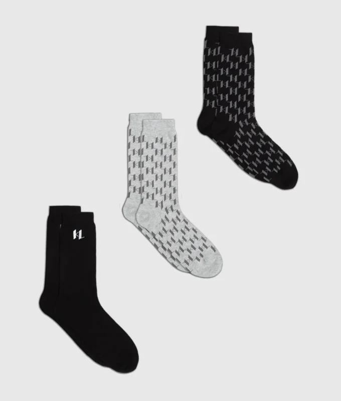 Ponožky s monogramem – 3 páry Ponožky s monogramem – 3 páry