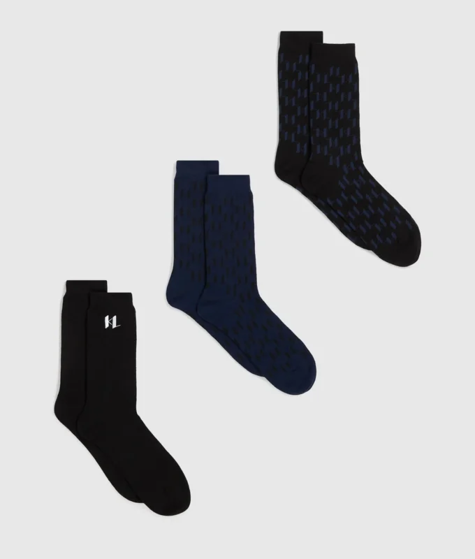 Ponožky s monogramem – 3 páry Ponožky s monogramem – 3 páry