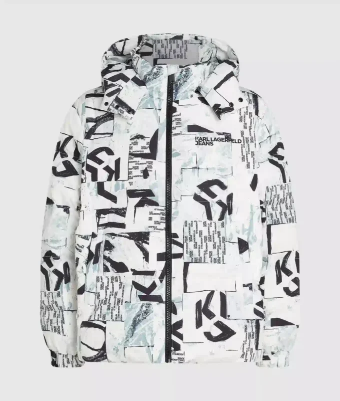 Pufferová bunda s celoplošným monogramem Pufferová bunda s celoplošným monogramem