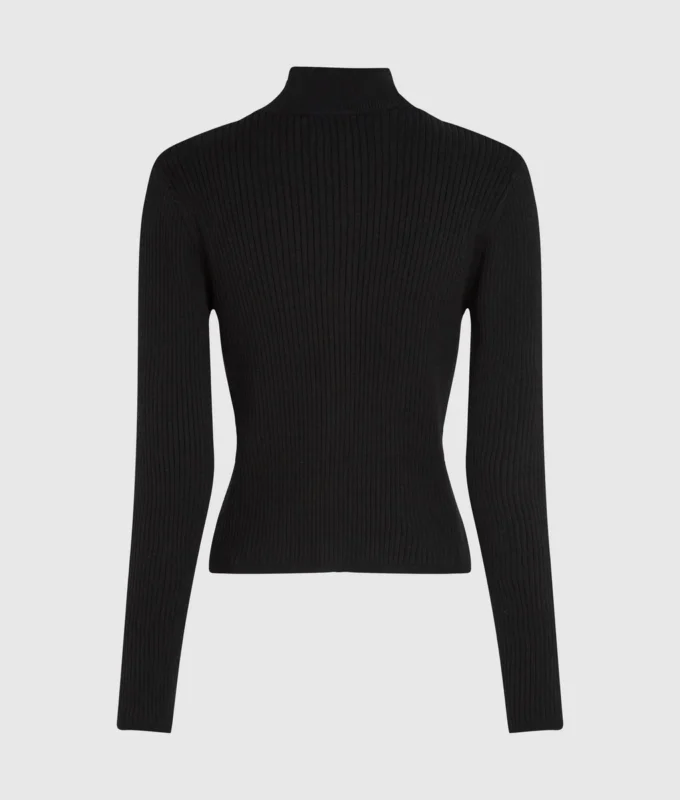Rib-knit cardigan