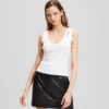 RIBBED V-NECK TANK TOP