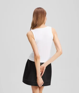 RIBBED V-NECK TANK TOP