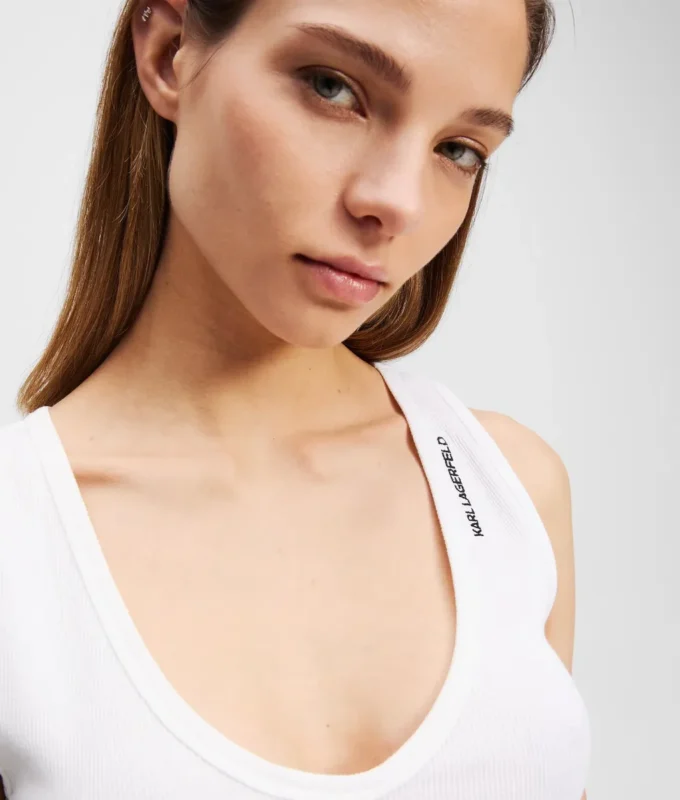 RIBBED V-NECK TANK TOP