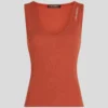 RIBBED V-NECK TANK TOP