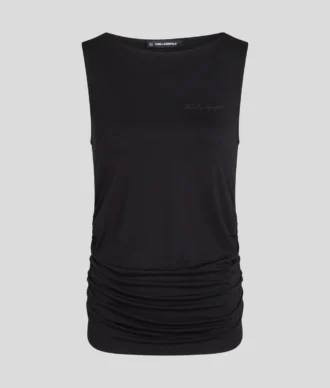 SIGNATURE BOAT NECK RUCHED TOP