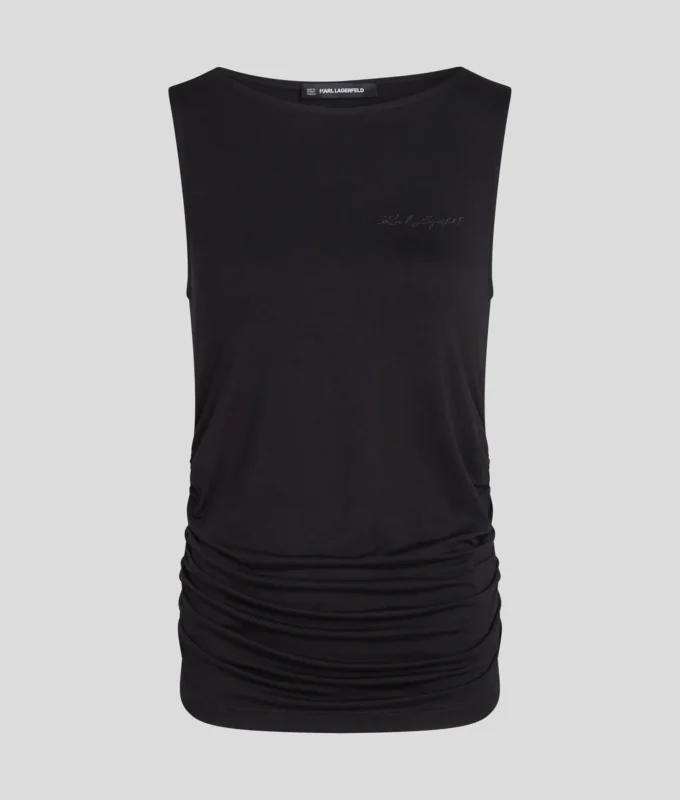 SIGNATURE BOAT NECK RUCHED TOP SIGNATURE BOAT NECK RUCHED TOP