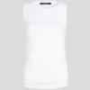 SIGNATURE BOAT NECK RUCHED TOP