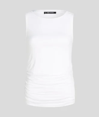 SIGNATURE BOAT NECK RUCHED TOP
