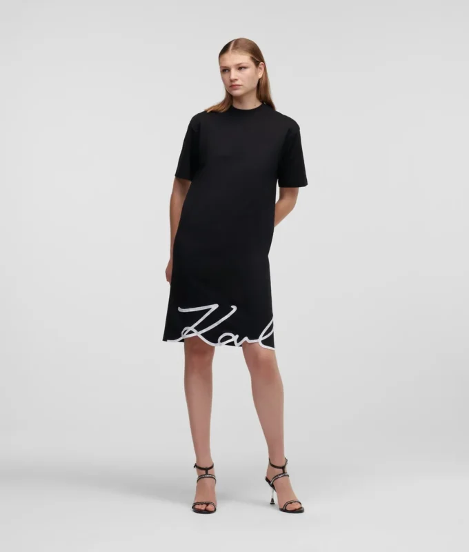 SIGNATURE HEM T-SHIRT DRESS SIGNATURE HEM T-SHIRT DRESS