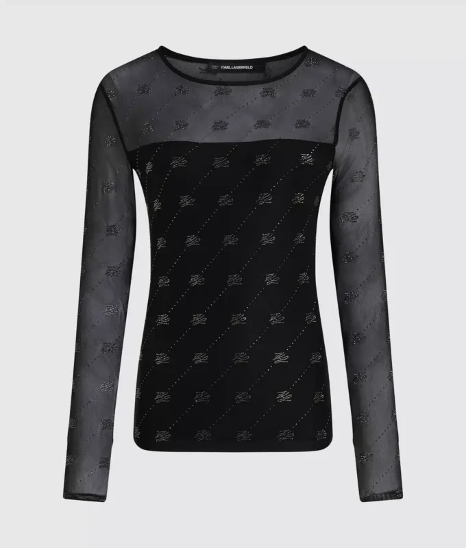 Síťovaný top Rhinestone Autograph Síťovaný top Rhinestone Autograph