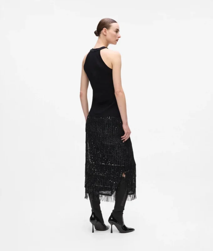 Top s halter výstřihem a kamínky Top s halter výstřihem a kamínky