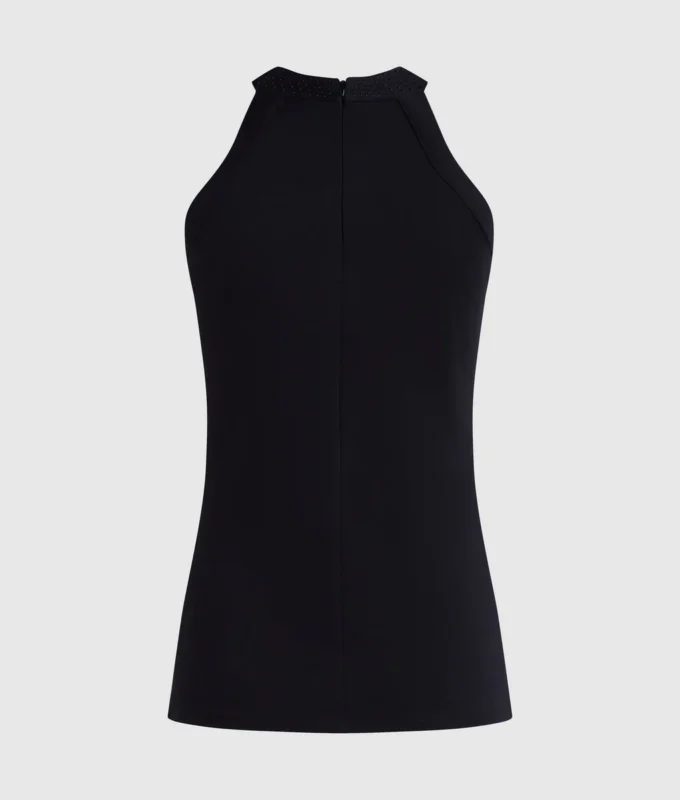Top s halter výstřihem a kamínky Top s halter výstřihem a kamínky