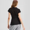 TOP S VÝSTŘIHEM DO V Z MÍCHANÉ TKANINY TOP S VÝSTŘIHEM DO V Z MÍCHANÉ TKANINY