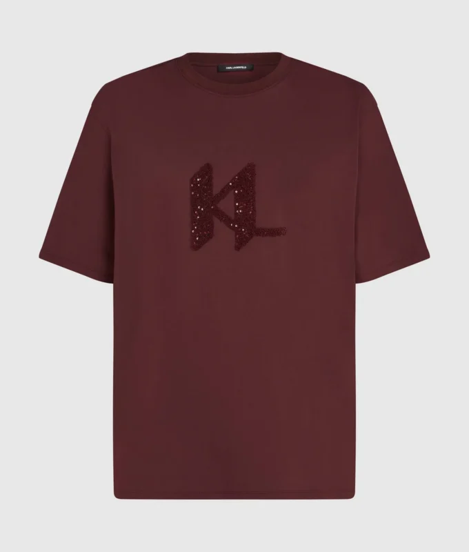 Tričko s monogramem a flitry Tričko s monogramem a flitry