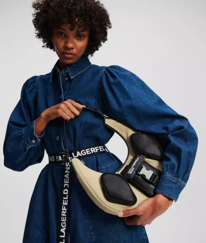 UTILITY CANVAS MOON SHOULDER BAG UTILITY CANVAS MOON SHOULDER BAG