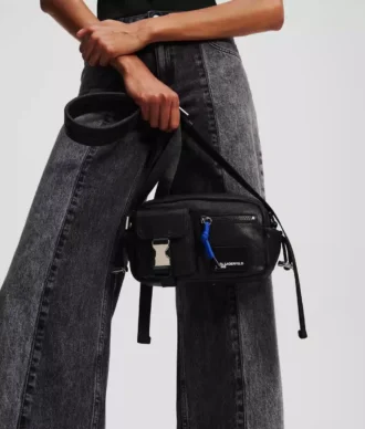 UTILITY COATED DENIM CAMERA BAG