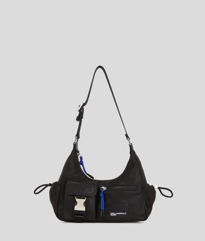 UTILITY COATED DENIM SHOULDER BAG UTILITY COATED DENIM SHOULDER BAG
