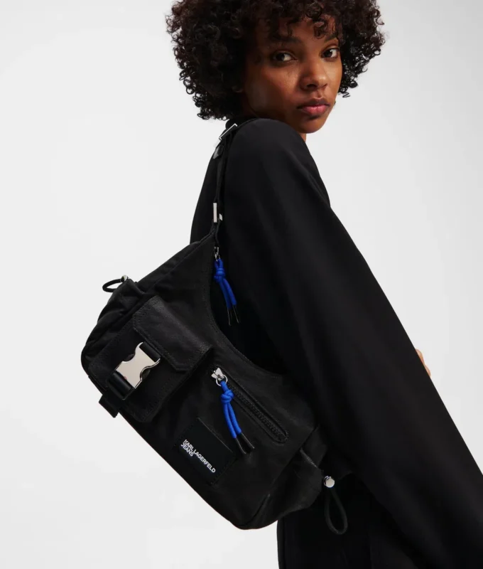 UTILITY COATED DENIM SHOULDER BAG UTILITY COATED DENIM SHOULDER BAG